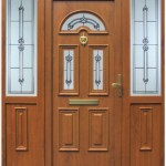 Front door with side panels